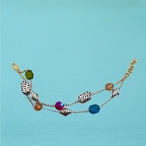 Brighton Elegant Beaded Bracelet Rare.
Bon Vivant COLORFUL CRYSTAL Bracelet